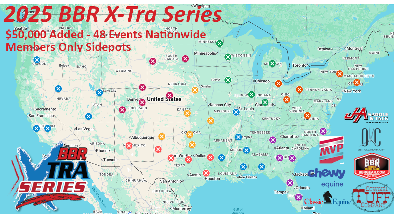 2025 BBR X-Tra Series Map